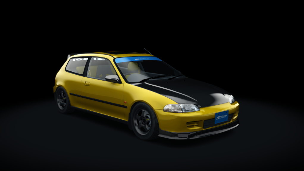 Honda Civic V SiR II Tuned by SPOON Updated, skin Yellow Bahama