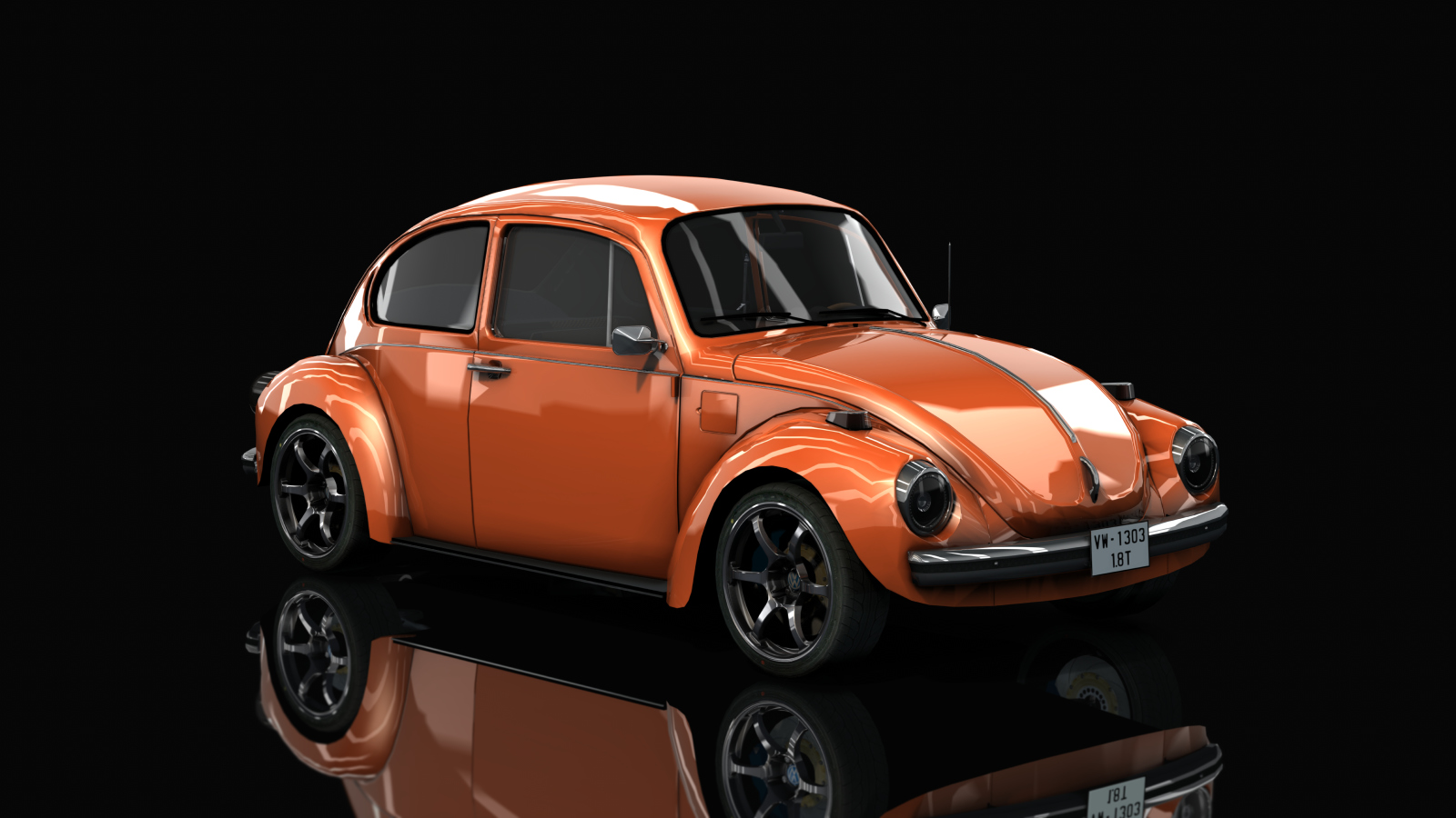 VW Beetle 1973 Sleeper, skin bright_orange