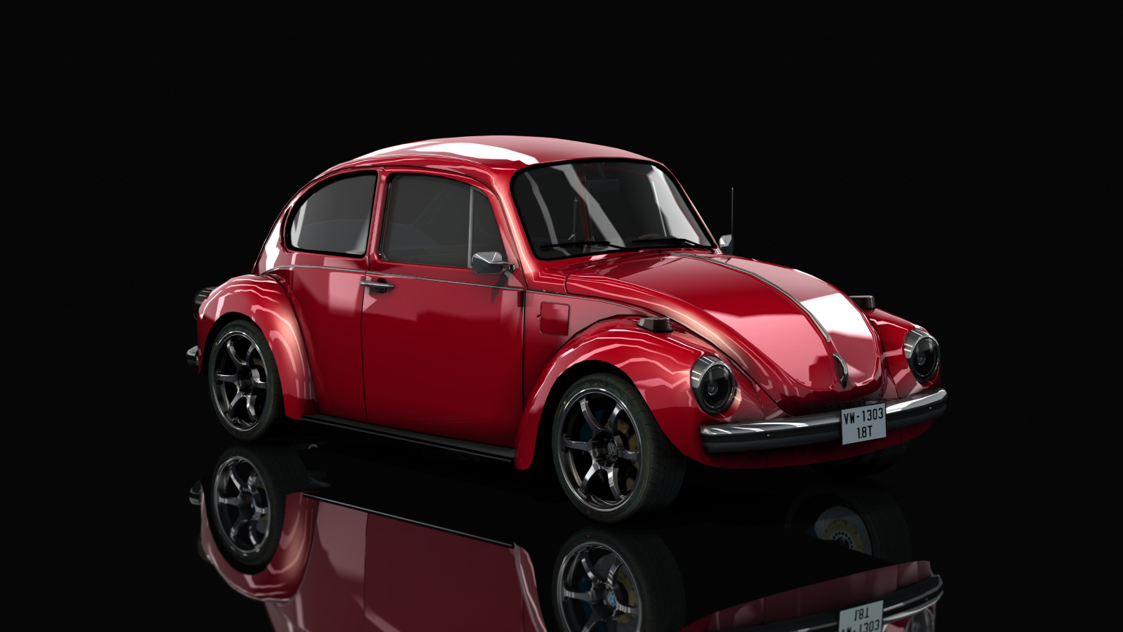 VW Beetle 1973 Sleeper, skin kasan_red
