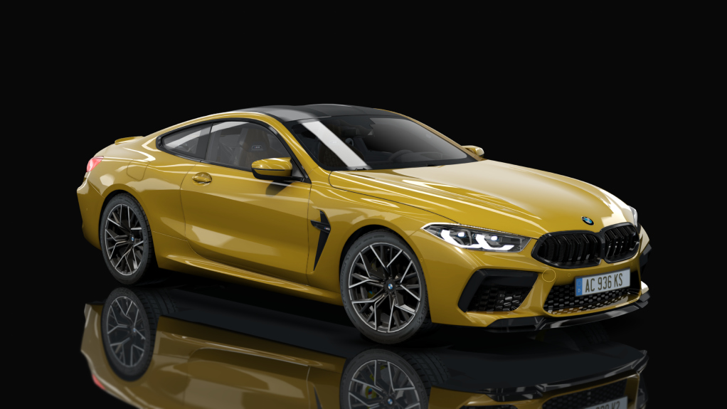 BMW M8 Coupé, skin yellow