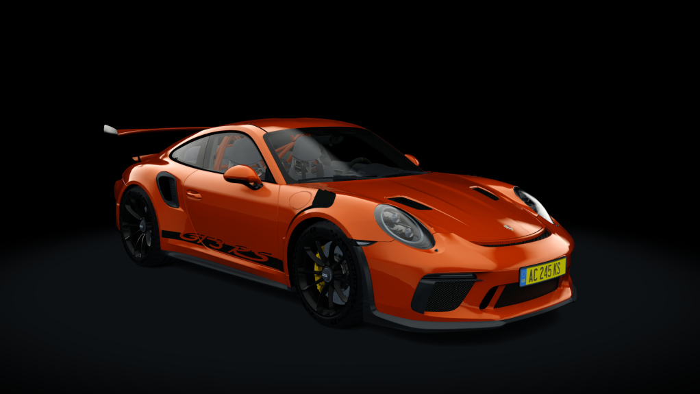 Porsche 991 GT3RS 2019, skin lava_orange