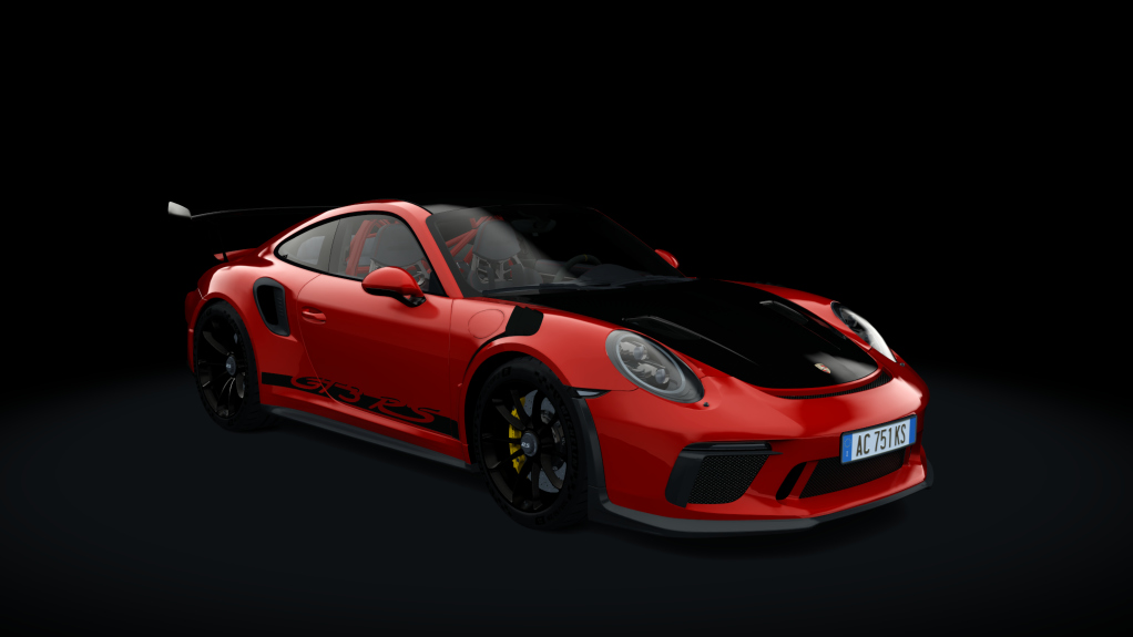 Porsche 991 GT3RS 2019, skin wp_red_black