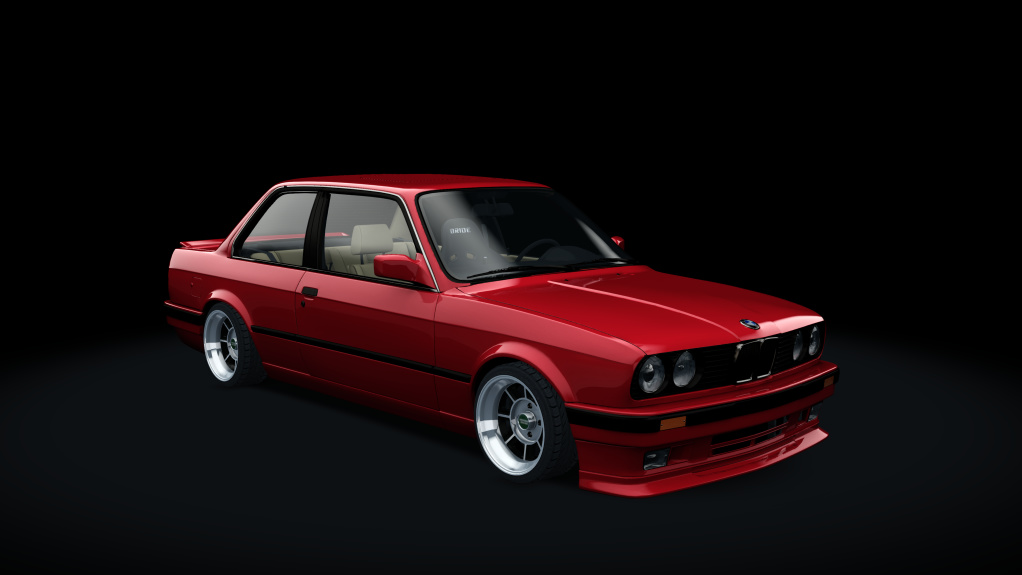 BMW 340i E30, skin Cinnabar_red