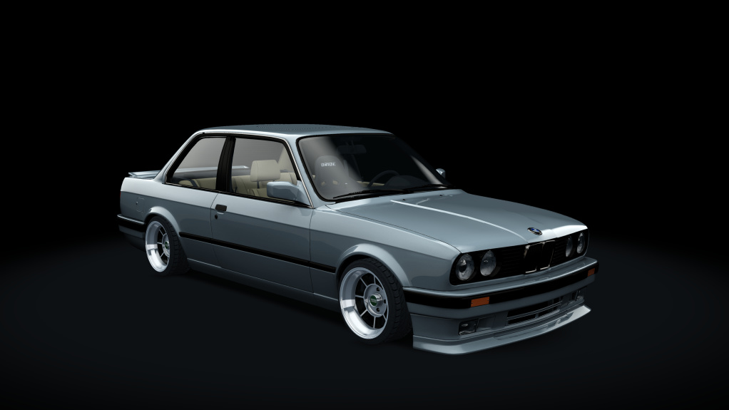 BMW 340i E30, skin Salmon_Silver_metallic