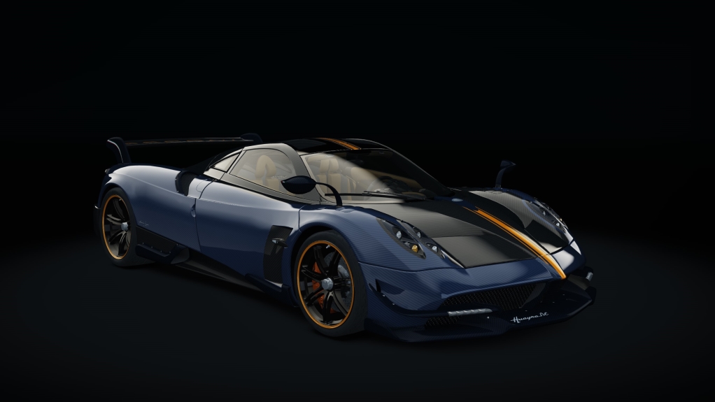 Pagani Huayra BC, skin blue_carbon_orange