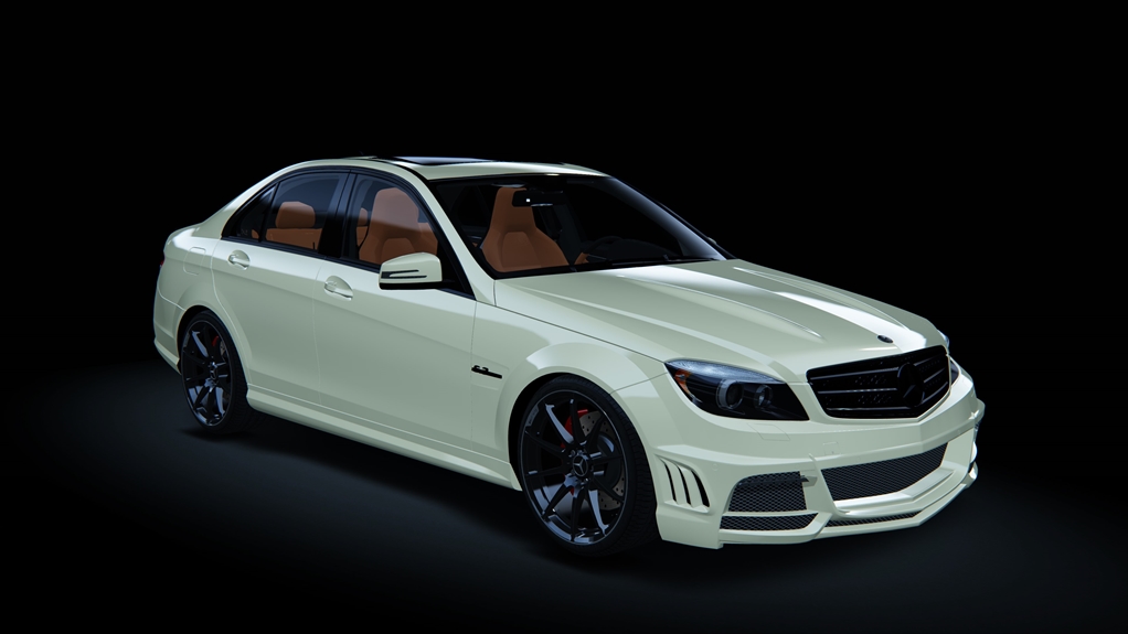 Mercedes-Benz C63 AMG, skin Pearl_White