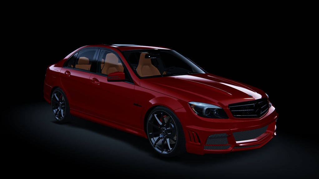 Mercedes-Benz C63 AMG, skin Red