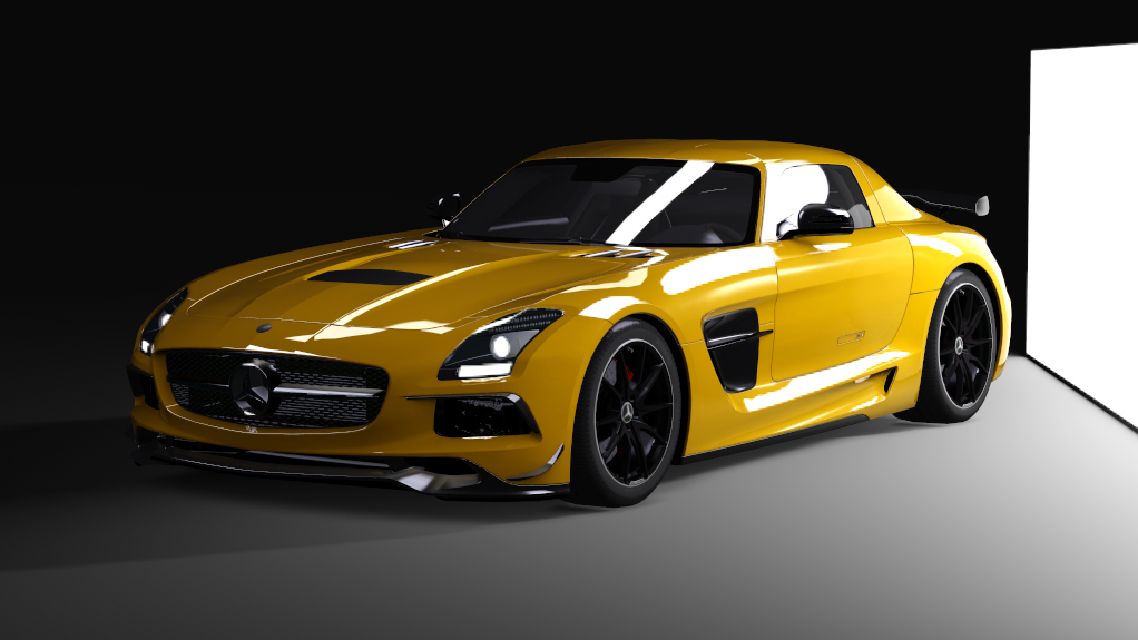 Mercedes SLS AMG Black Series, skin Solar_Beam_Yellow