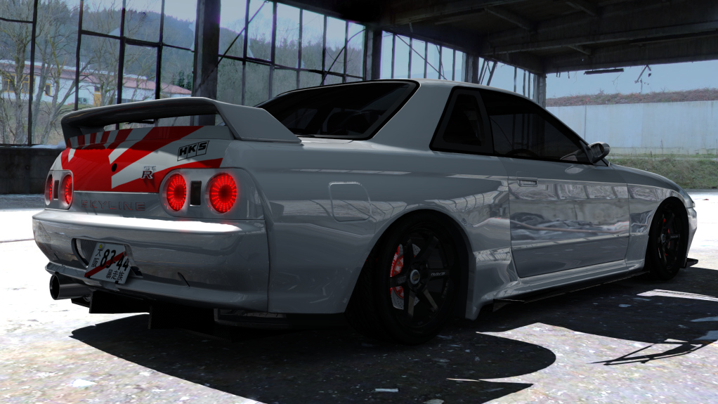 Nissan Skyline GTR R32  hellspec, skin rising sun