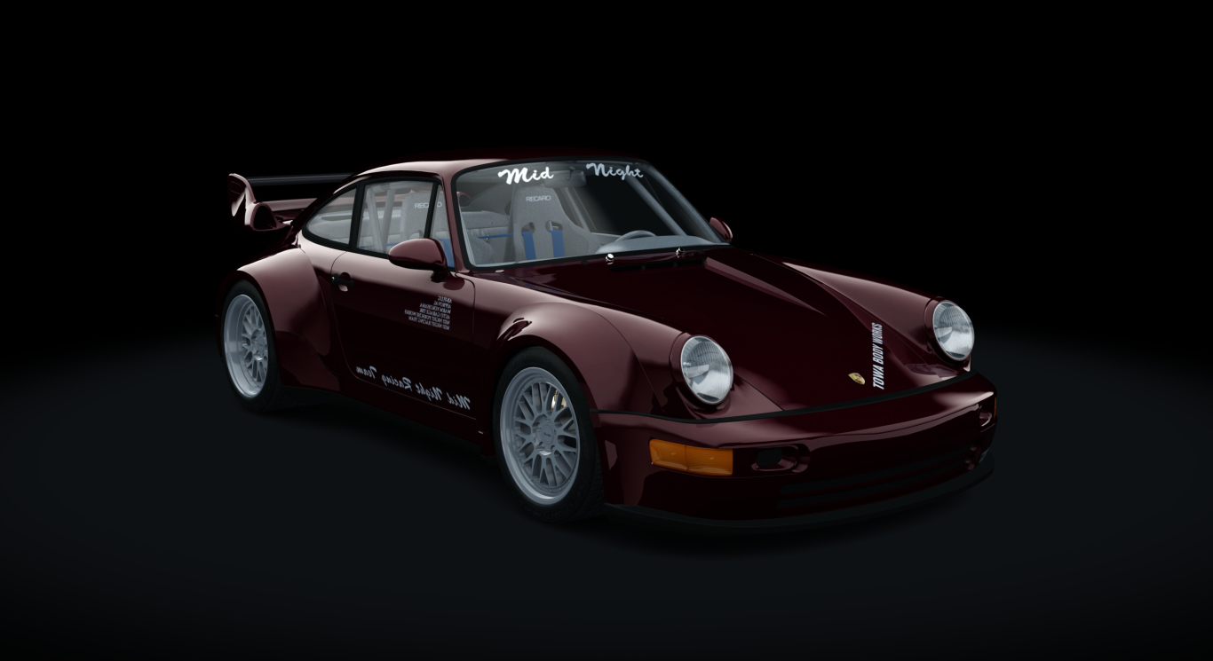 Porsche 911 (964) Turbo RWB 1991 Tuned, skin 13_dark_red