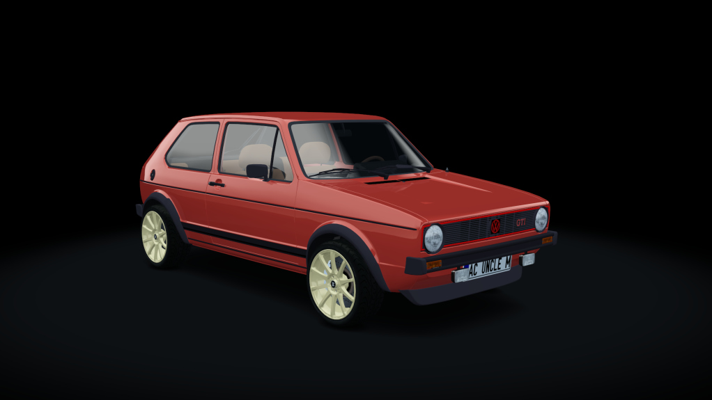 VOLKSWAGEN GOLF GTI MK1 1.8T, skin Tuning_Red