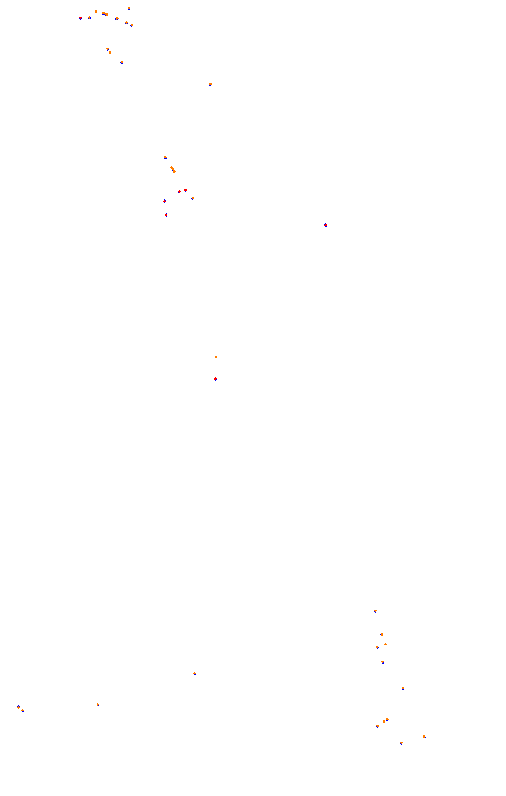 SRV Spa layout GP (3xDRS) collisions