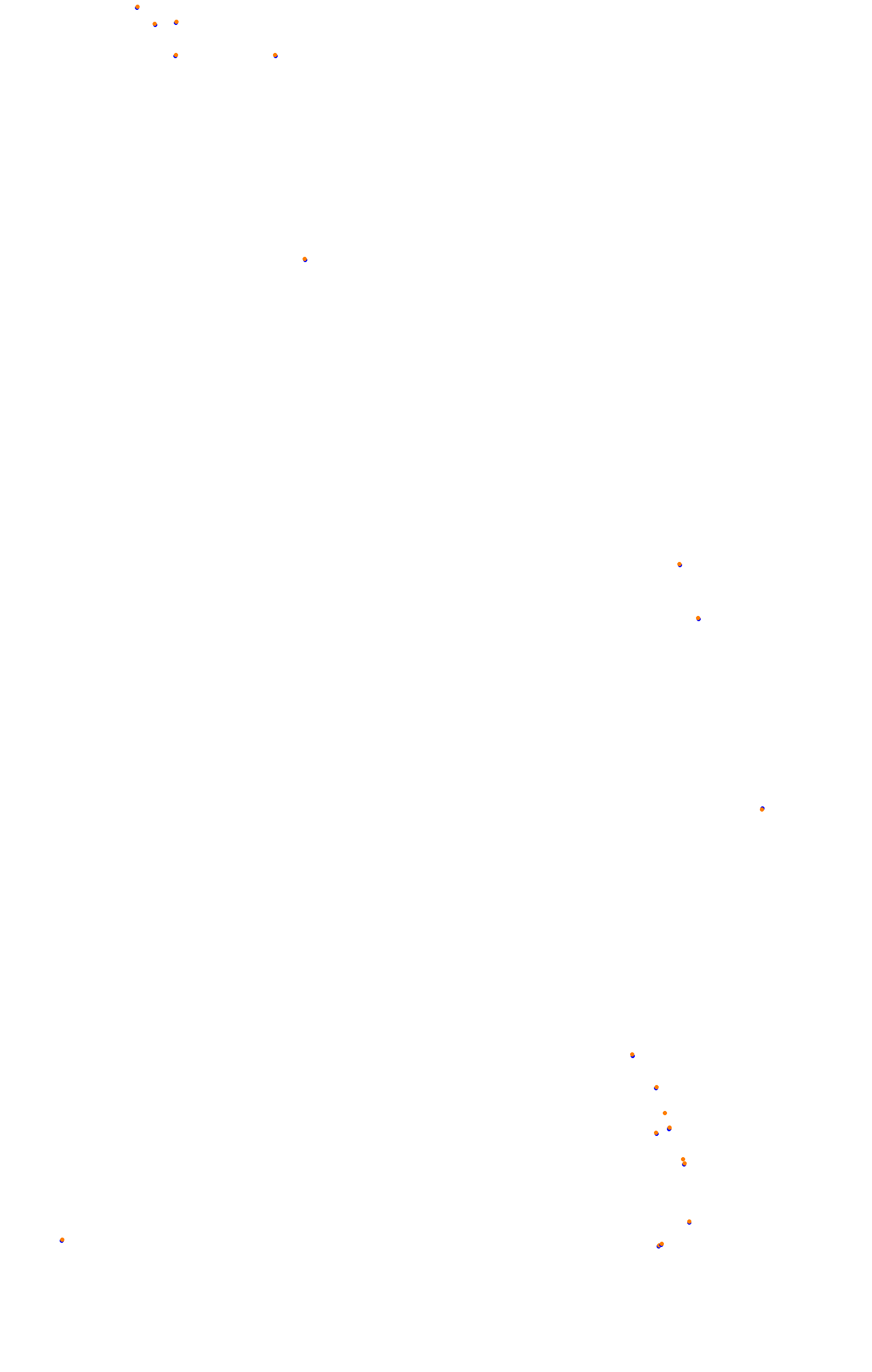 SRV Spa layout GP (3xDRS) collisions