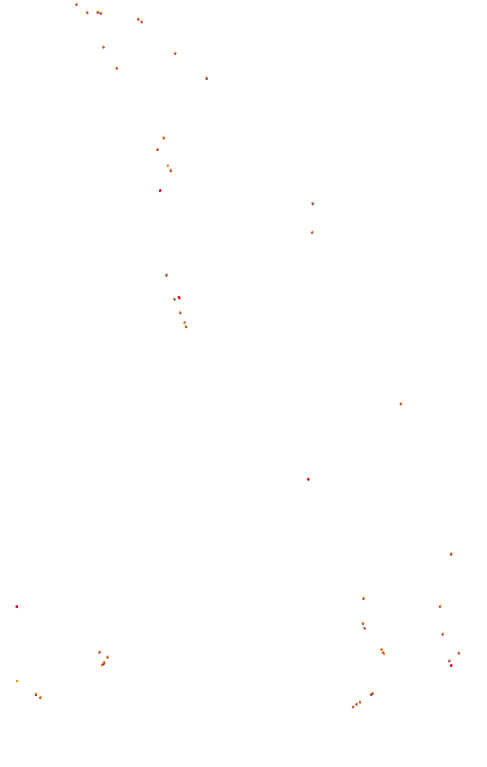 SRV Spa layout GP (3xDRS) collisions