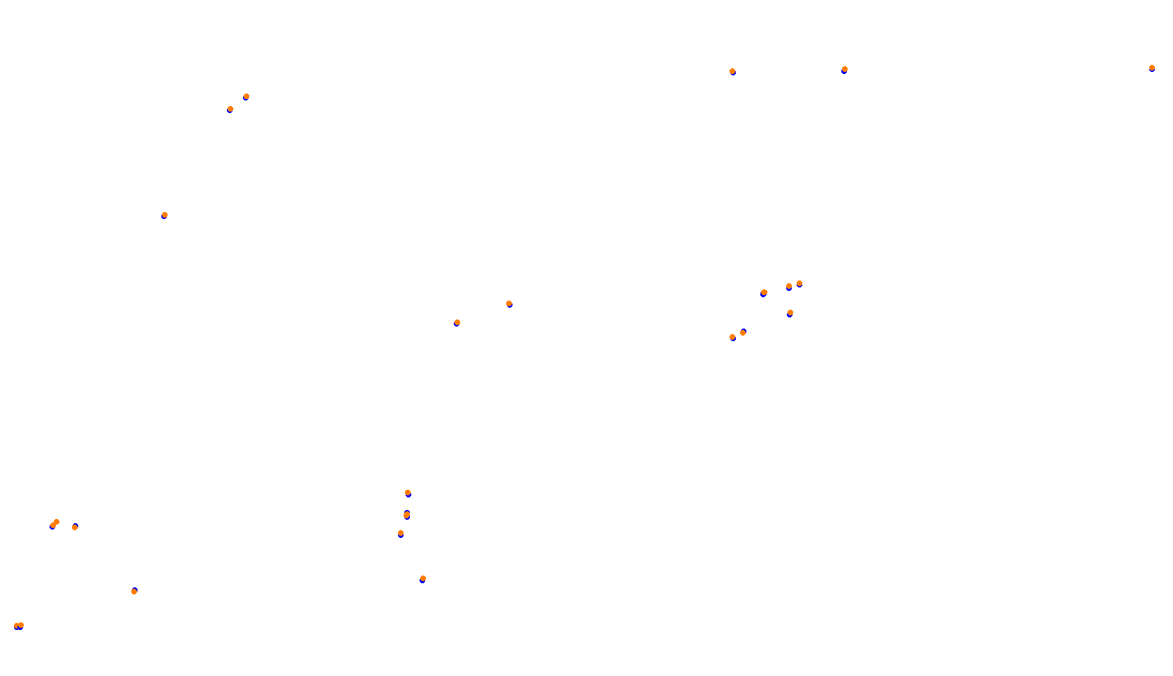 SRV Imola - Layout GP (3xDRS) collisions