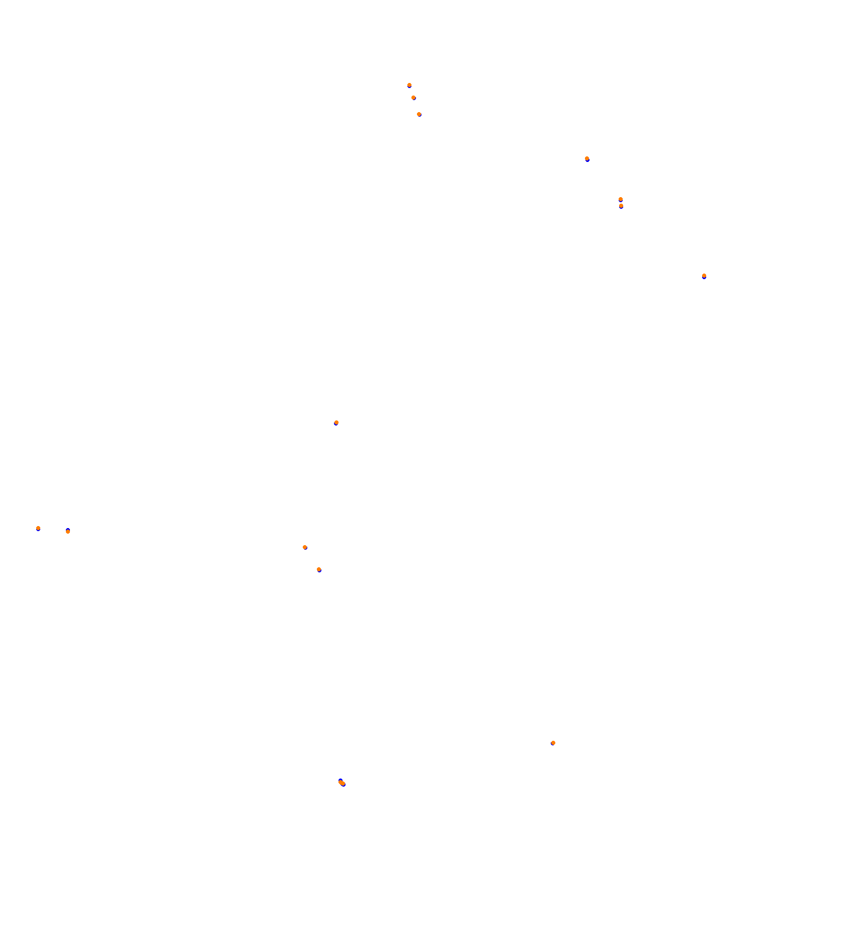 SRV Hungaroring 2023 - Layout GP (3xDRS) collisions