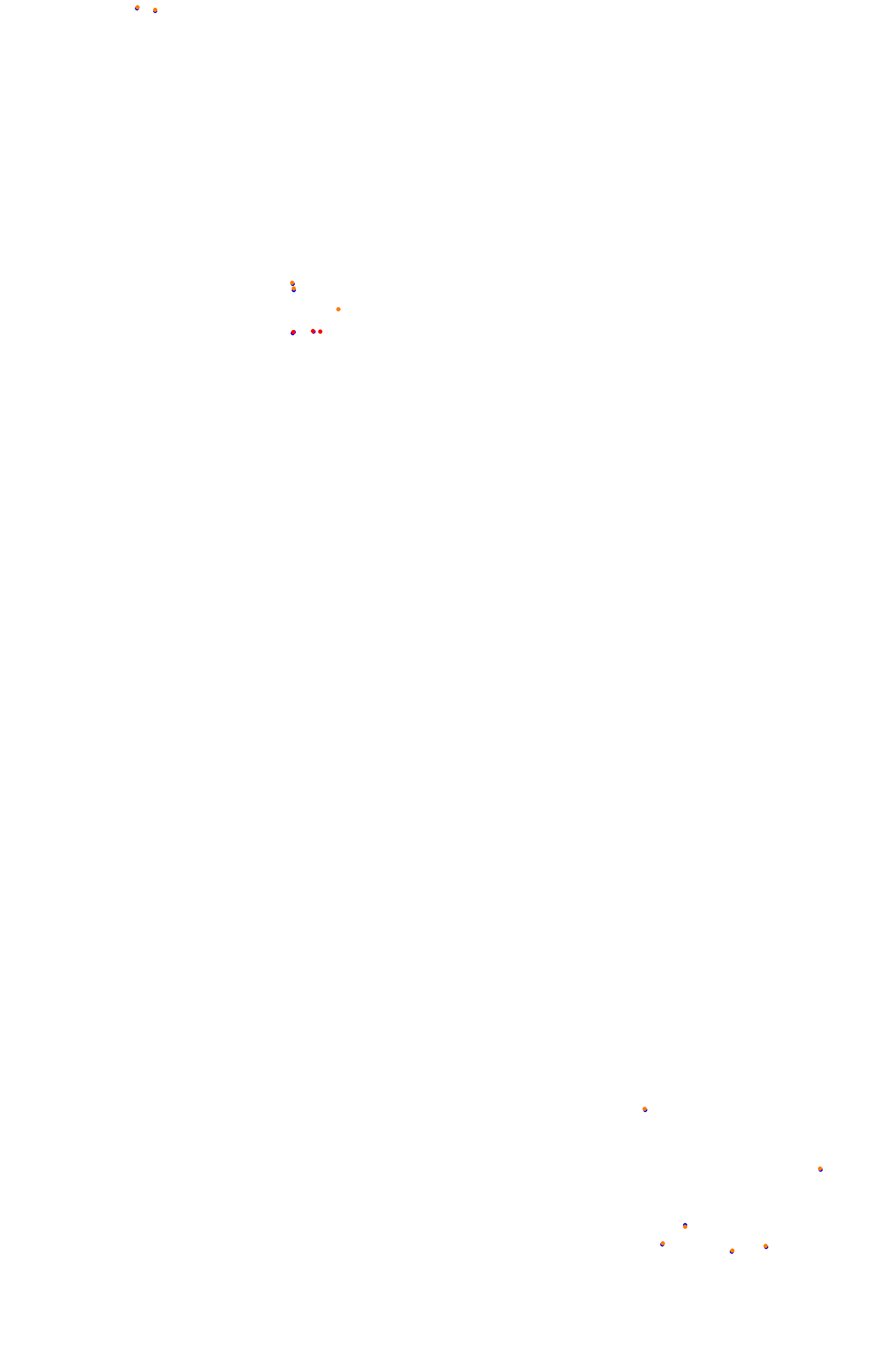 SRV Spa 2022 layout GP (3xDRS) collisions