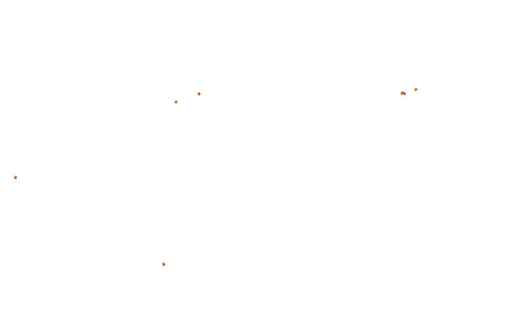 SRV Circuit of The Americas 2021 - Layout GP (3xDRS) collisions