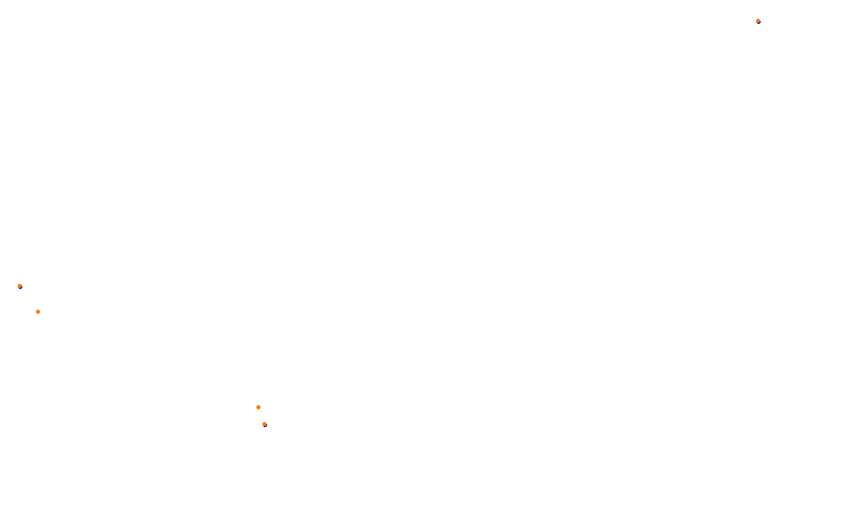 SRV Circuit of The Americas 2021 - Layout GP (3xDRS) collisions