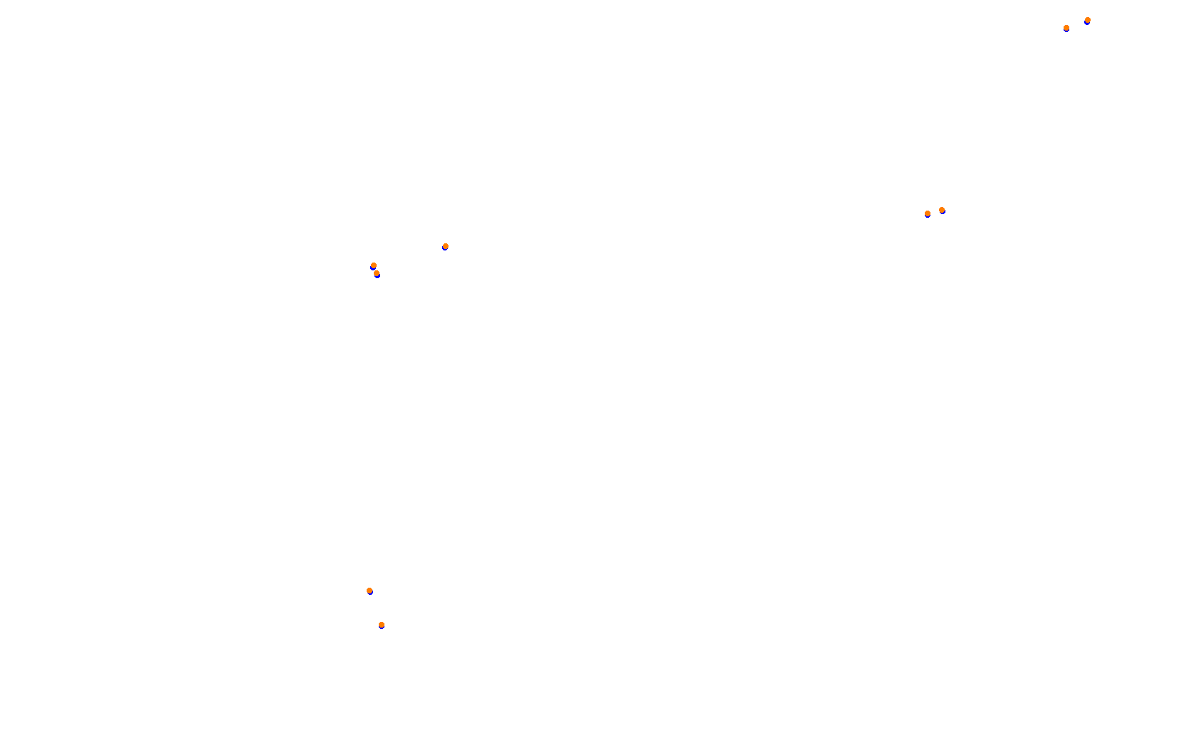 SRV Circuit of The Americas 2021 - Layout GP (3xDRS) collisions